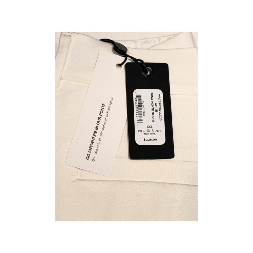 Rag & Bone Irina Ponte Shorts White - XXS - Picture 7 of 7